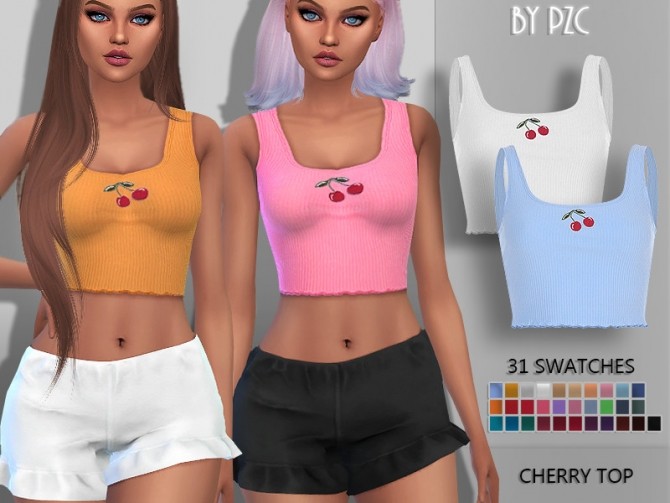 Sims 4 Cherry Top 898667 by Pinkzombiecupcakes at TSR