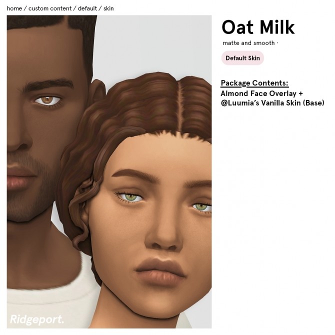 Sims 4 Oat Milk Default Skin at Ridgeport