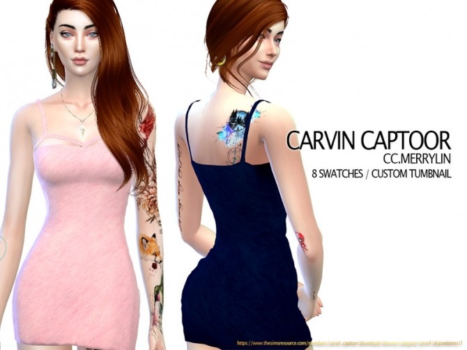 Sims 4 Merrylin dress by carvin captoor at TSR
