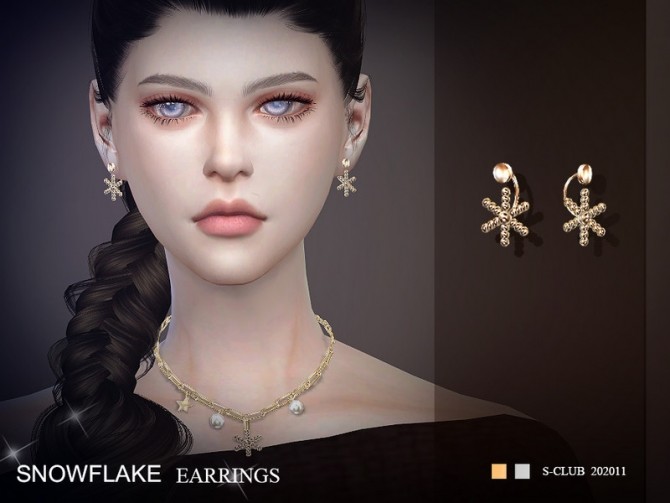 Sims 4 EARRINGS 202011 by S Club LL at TSR