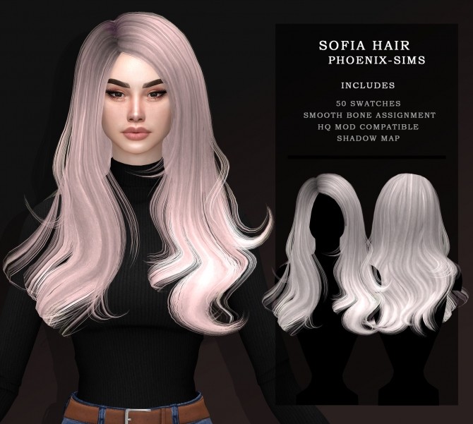 Sims 4 SOFIA HAIR at Phoenix Sims