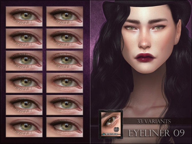 Sims 4 Eyeliner 09 Lashes by RemusSirion at TSR