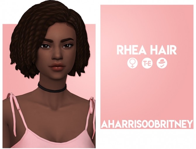 Sims 4 Rhea Hair at AHarris00Britney