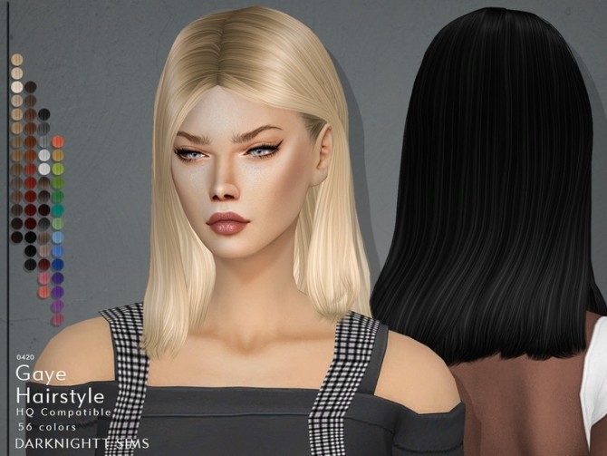 Sims 4 Gaye Hairstyle by DarkNighTt at TSR