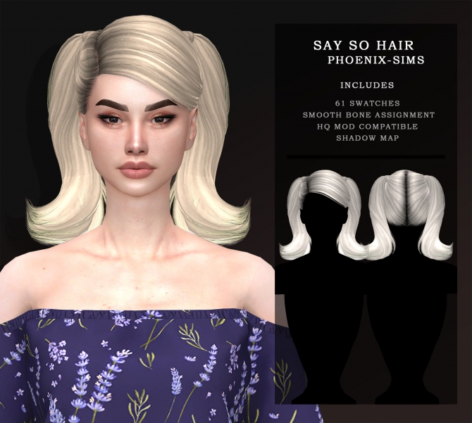 SAY SO HAIR at Phoenix-Sims » Sims 4 Updates