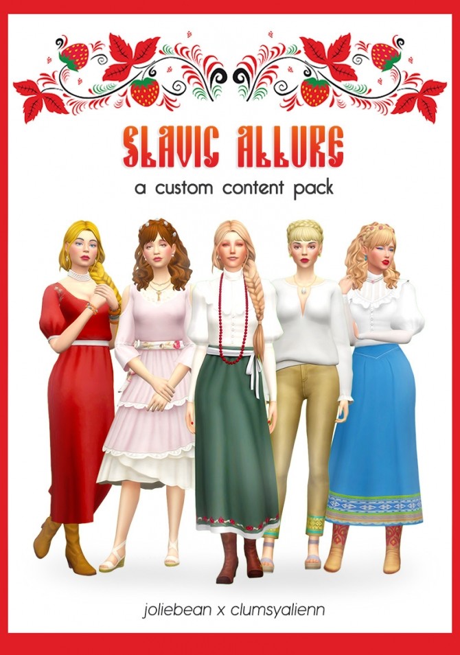 Sims 4 Slavic allure cc pack by joliebean x clumsyalienn
