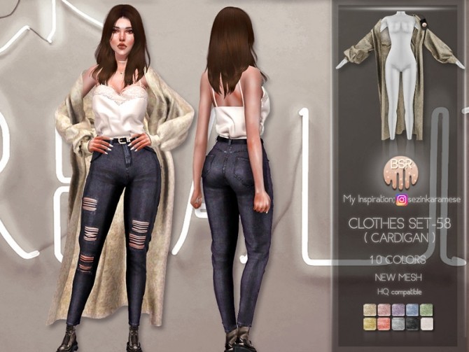 Sims 4 Clothes SET 58 (CARDIGAN) BD229 by busra tr at TSR