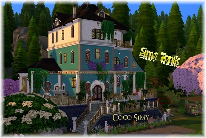 Sims 4 Rock house canyon by Coco Simy at L’UniverSims