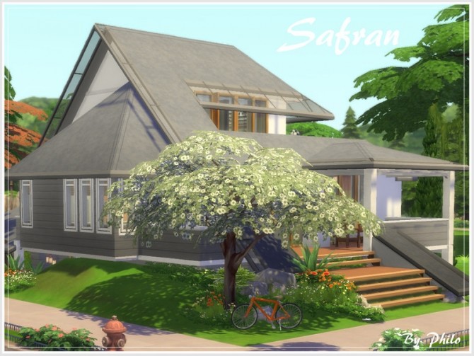 Sims 4 Safran house No CC by philo at TSR