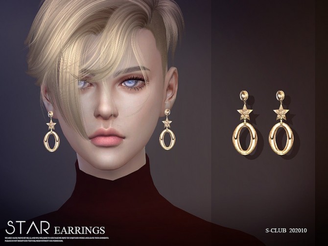 Sims 4 EARRINGS 202010 by S Club LL at TSR