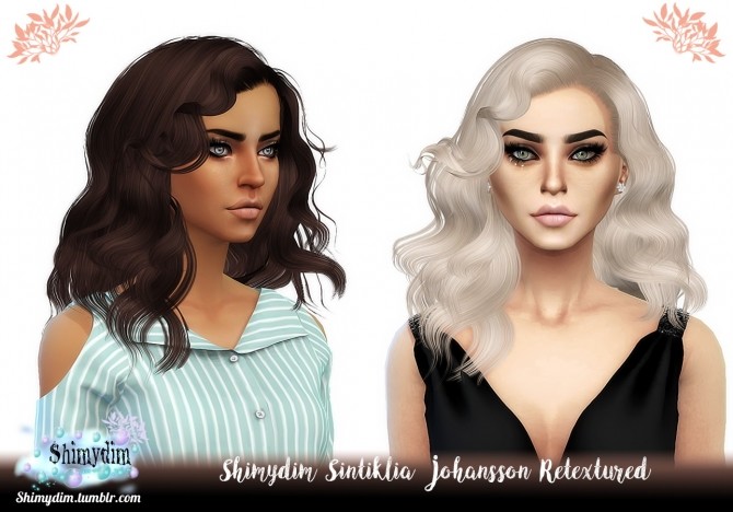 Sims 4 Sintiklia Johansson Hair Retexture Naturals + Unnaturals at Shimydim Sims