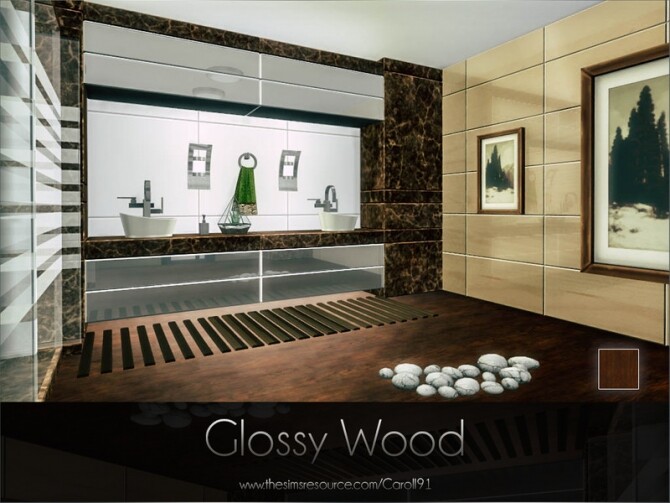 Sims 4 Glossy Wood floor by Caroll91 at TSR