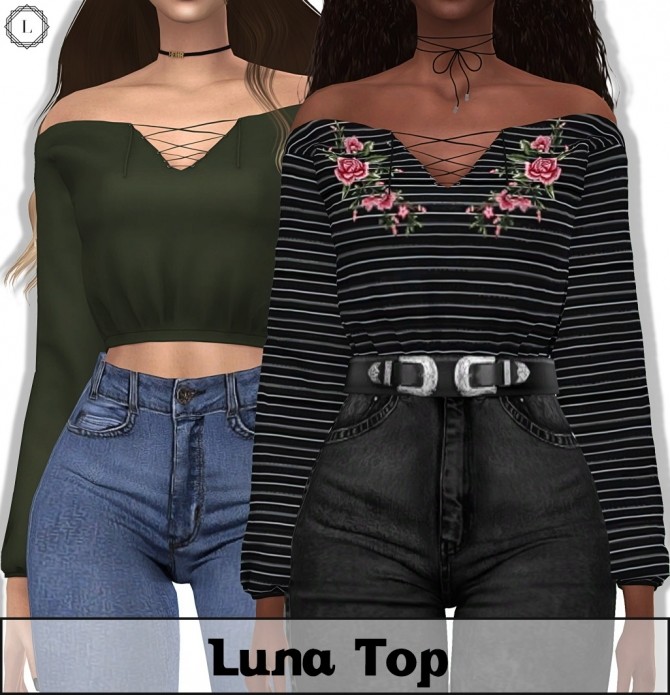 Sims 4 Luna Top at Lumy Sims