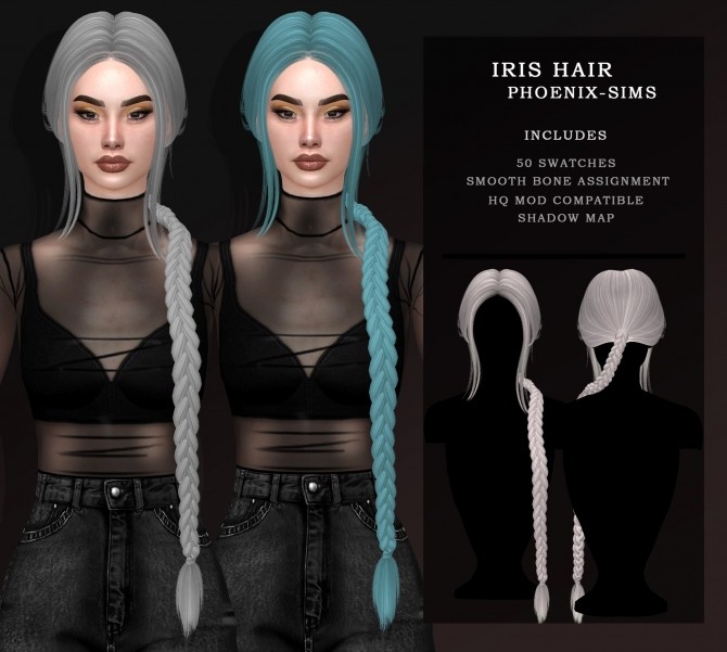 Sims 4 IRIS HAIR at Phoenix Sims