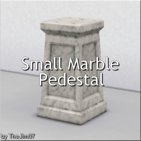 Small Marble Pedestal by TheJim07 at Mod The Sims