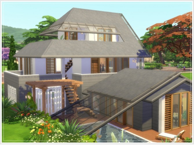 Sims 4 Safran house No CC by philo at TSR