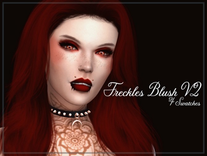 Sims 4 Freckles Blush V2 by Reevaly at TSR
