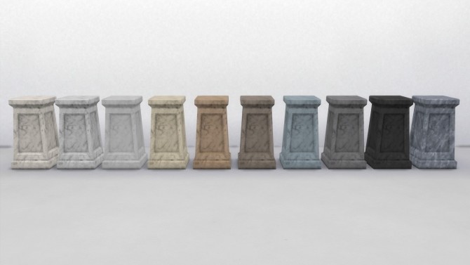 Sims 4 Small Marble Pedestal by TheJim07 at Mod The Sims