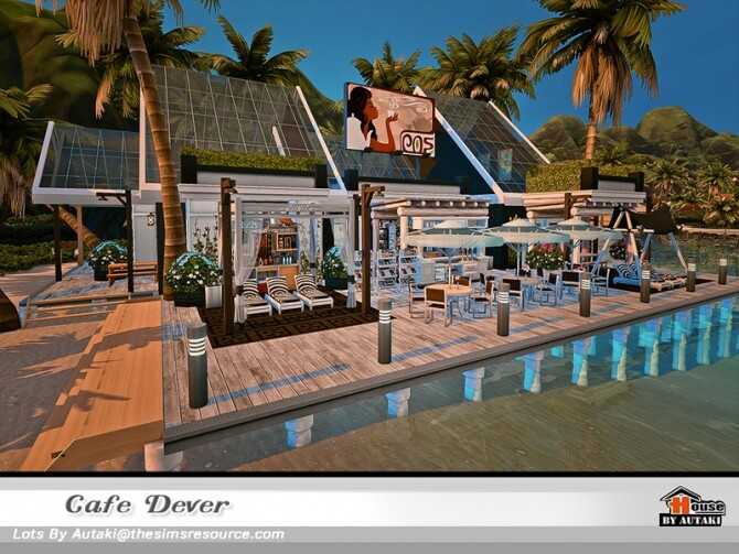 Sims 4 Cafe Dever NoCC by autaki at TSR