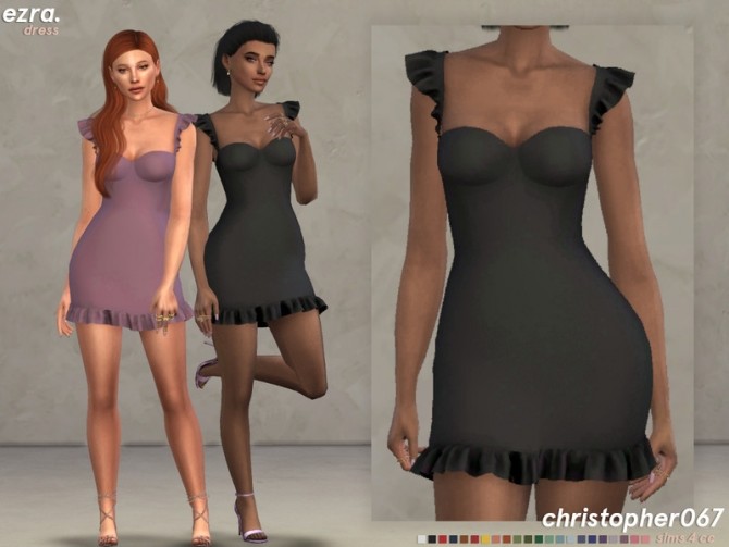 Sims 4 Ezra Dress by Christopher067 at TSR
