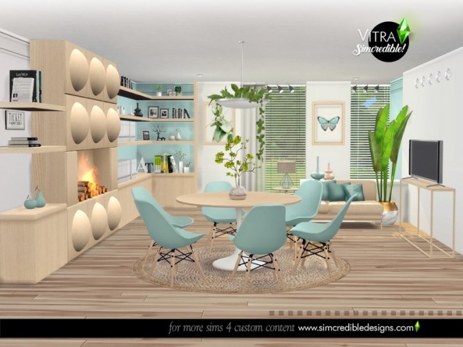 Sims 4 Vitra Dining room by SIMcredible at TSR