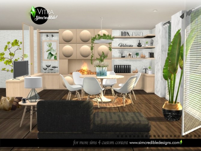 Sims 4 Vitra Dining room by SIMcredible at TSR
