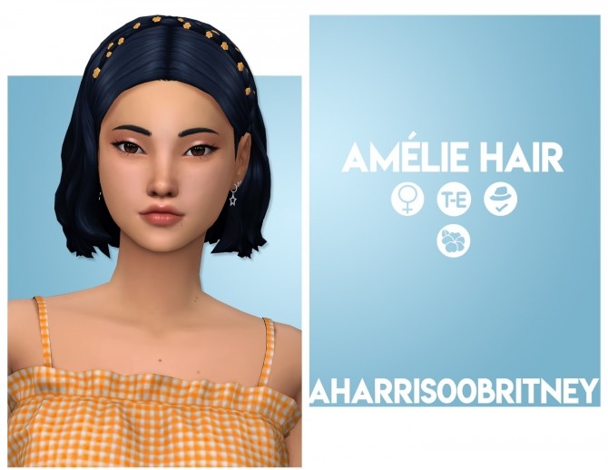 Sims 4 Amélie Hair at AHarris00Britney