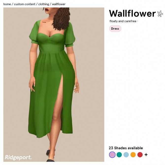 Sims 4 Wallflower Dress at Ridgeport