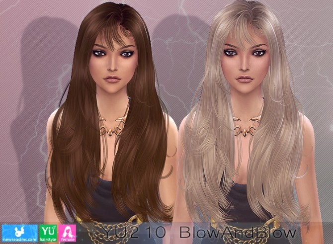 Sims 4 YU210 BlowandBlow hair (P) at Newsea Sims 4
