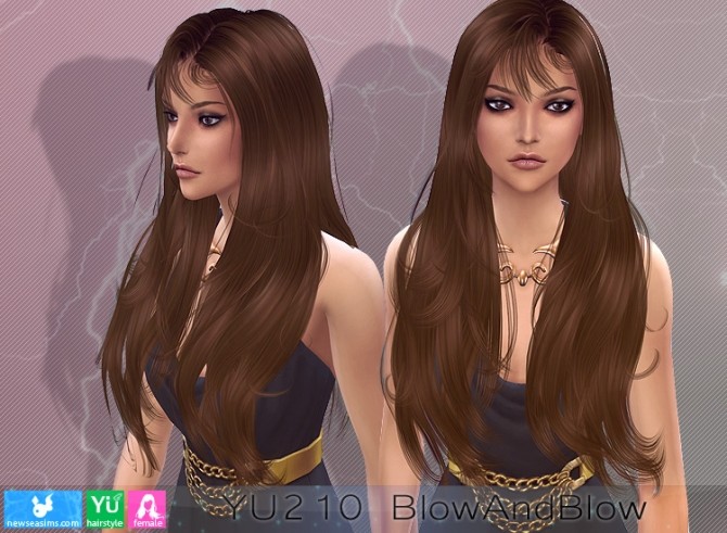 Sims 4 YU210 BlowandBlow hair (P) at Newsea Sims 4