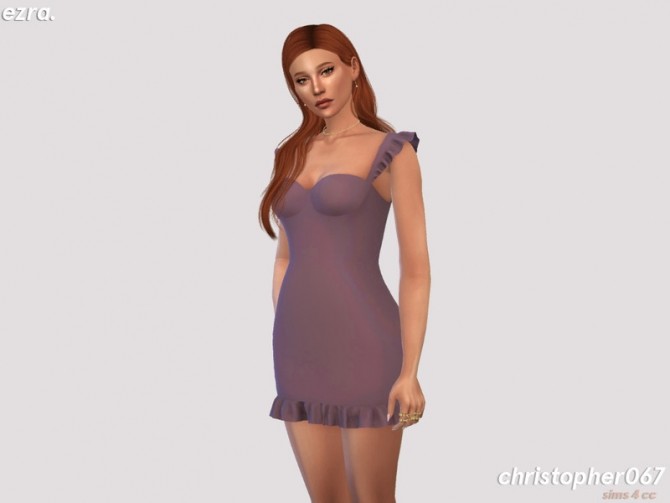 Sims 4 Ezra Dress by Christopher067 at TSR