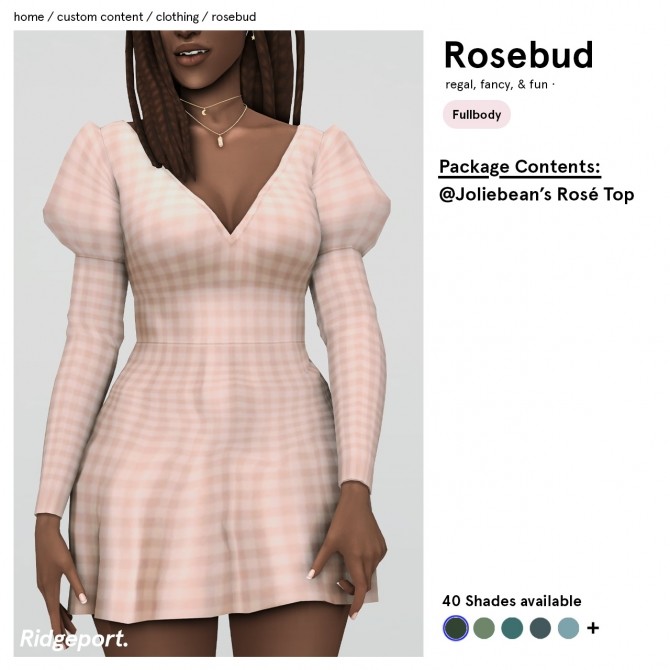 Sims 4 Rosebud Dress + Haze Blush & Beam Highlight at Ridgeport