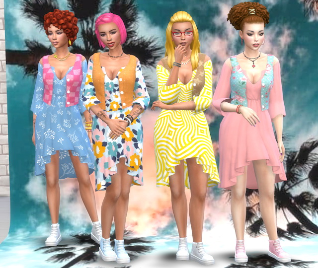 Sims 4 Laundry Day Dress Recolors Part 2 at Annett’s Sims 4 Welt