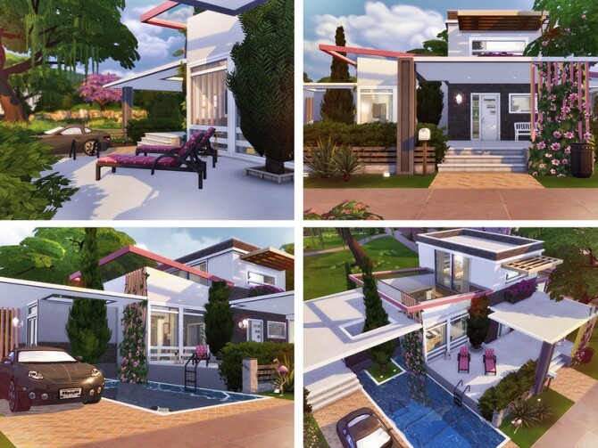 Sims 4 Jenny modern house by Rirann at TSR