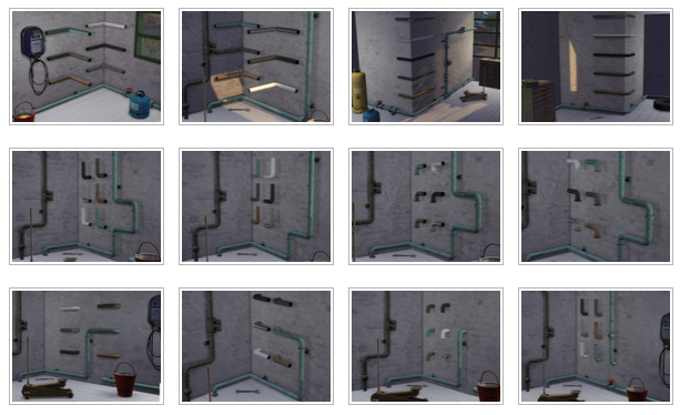 Sims 4 Pipes Set 2: Corners and curves by Cyclonesue at TSR