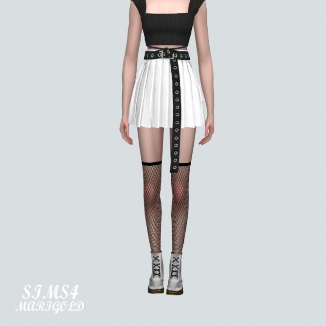 Sims 4 Pleats Skirt with Long Belt H V at Marigold