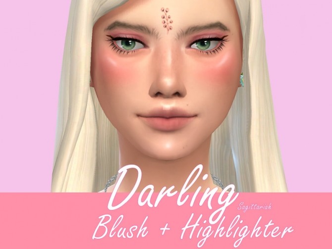 Sims 4 Darling Blush & Highlighter by Sagittariah at TSR