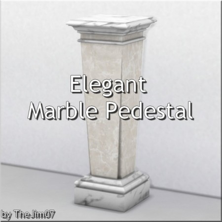 Elegant Marble Pedestal by TheJim07 at Mod The Sims