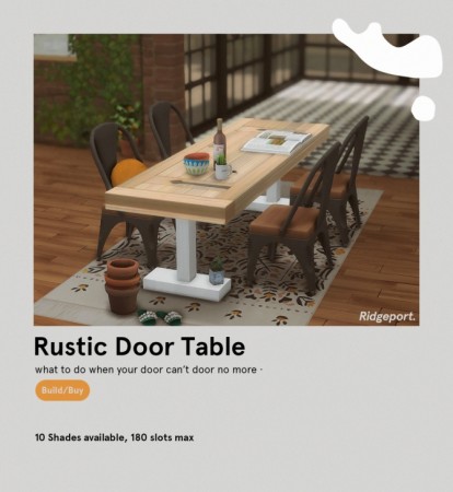 Rustic Door Table at Ridgeport