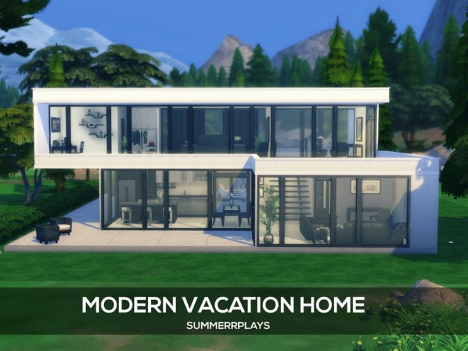 Sims 4 Modern Vacation Home by Summerr Plays at TSR