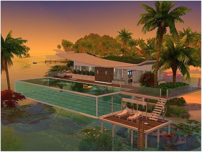 Sims 4 Blue Ocean house by lotsbymanal at TSR