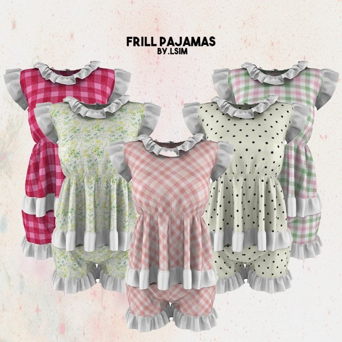 Sims 4 Frill pajamas at L.Sim