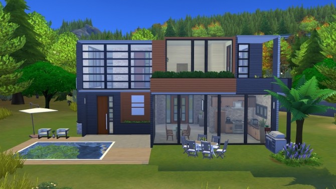Sims 4 Small Modern House by xperimental.sim at Mod The Sims