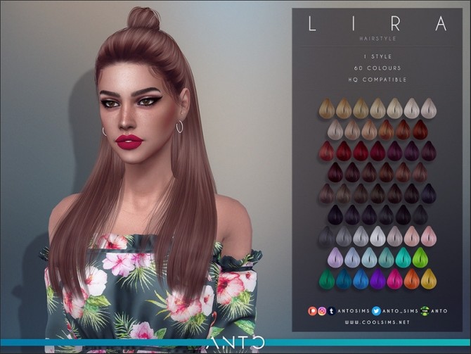Sims 4 Lira Hairstyle by Anto at TSR