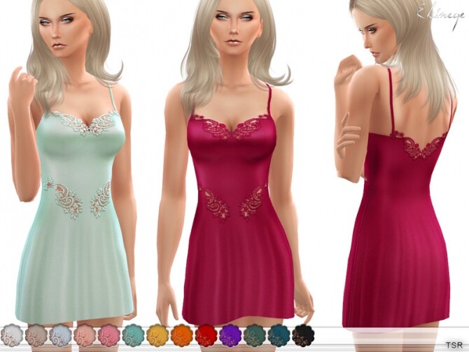 Sims 4 Lace Detail Chemise by ekinege at TSR