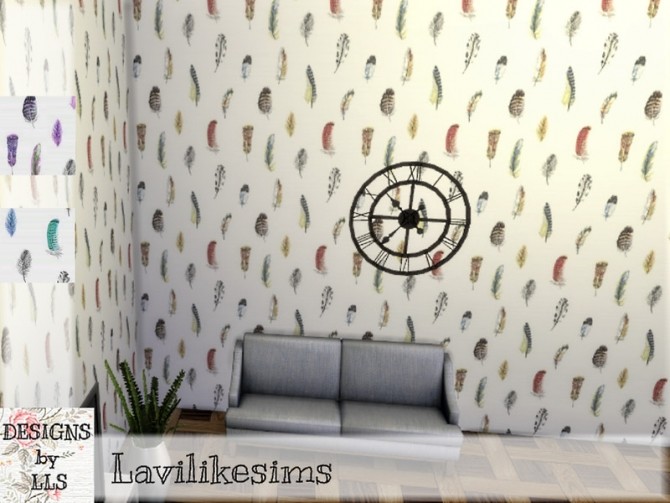 Sims 4 Off A Ducks Back wall by lavilikesims at TSR
