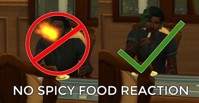 Sims 4 No Spicy Food Reaction by RobinKLocksley at Mod The Sims