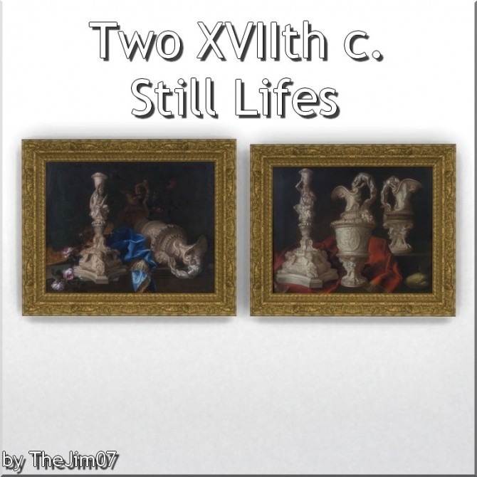Sims 4 Two XVIIth c. Still Lifes paintings by TheJim07 at Mod The Sims