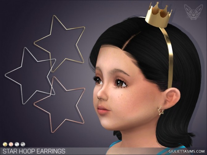 Sims 4 Star Hoop Earrings For Toddlers at Giulietta