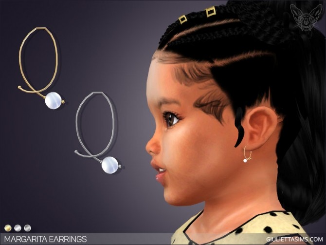Sims 4 Margarita Earrings For Toddlers at Giulietta